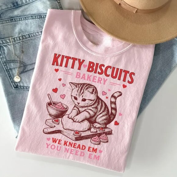 Tops - Valentines Cat Shirt, Funny Valentine Day Cat Shirt
